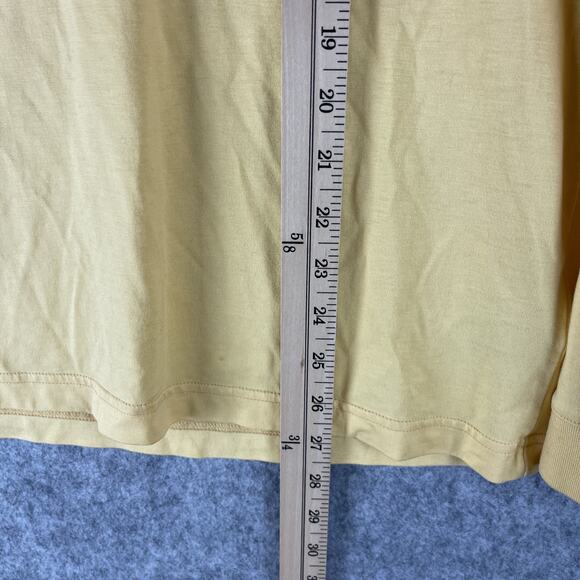 Son Of A Tailor T-Shirt Mens Large Yellow Organic Cotton Crew Neck Long Sleeve - Picture 8 of 12